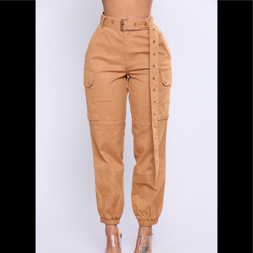 Fashion Nova twill cargo pants